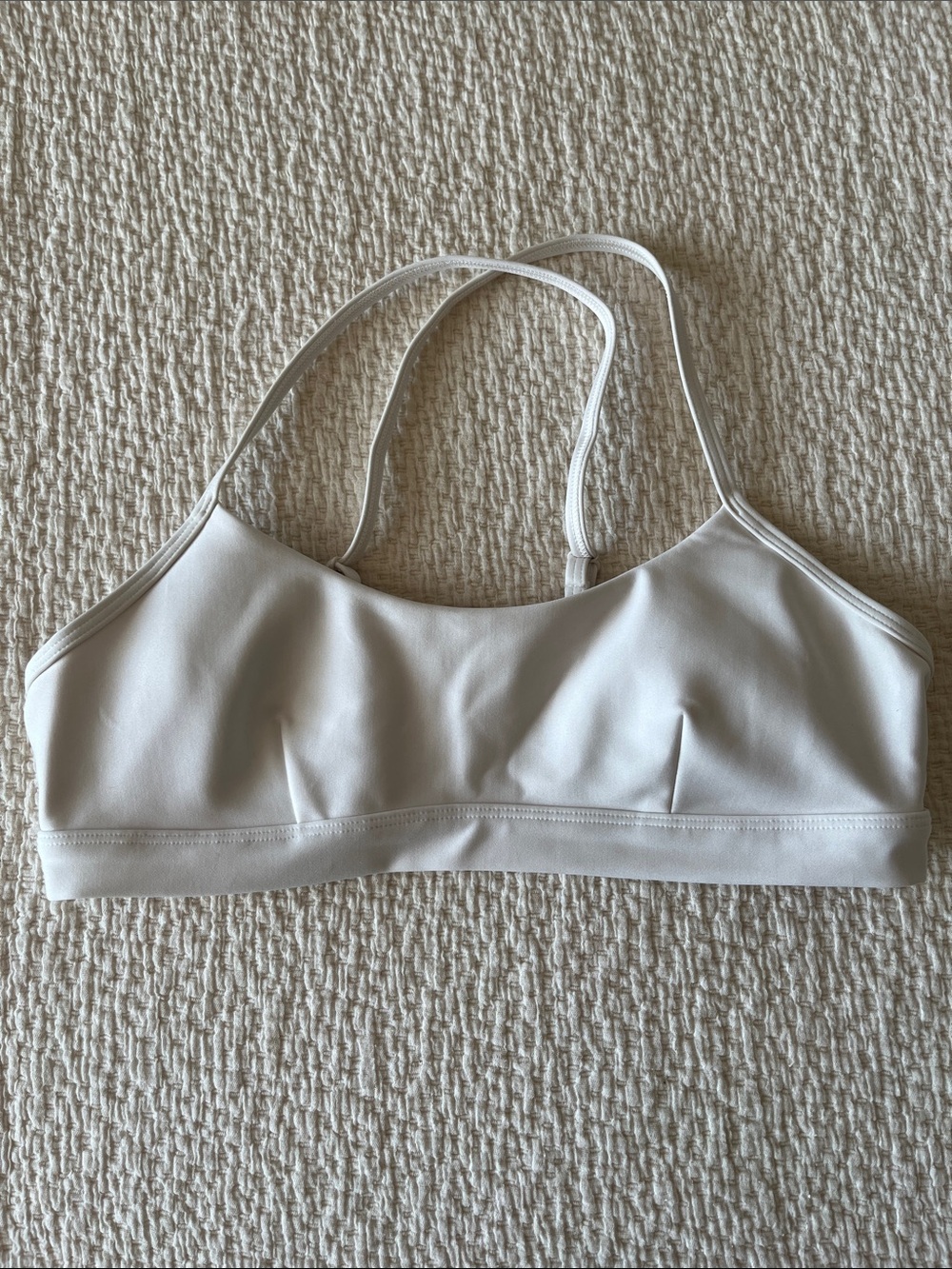 ALO Yoga White Bralette with Double Straps
